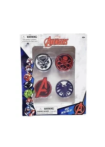 Marvel Avengers 4Pcs Metal Pin Set Logos ShieldAvengers Hydra Black Panther New - Picture 1 of 4