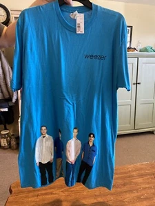 2000's Weezer "The Blue Album" *1994 Reprint* Band Tee Size XL Light Blue Buddy - Picture 1 of 6