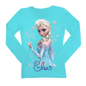 Disney Frozen Elsa Youth Tahiti Blue Pullover Sweater - Picture 1 of 1