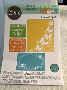 SIZZIX 4 Texture Impressions Embossing Folder - BUTTERFLY MIGRATION SET 656982 - Bild 1 von 4