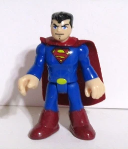 Imaginext DC Super Friends SUPERMAN With Blue Suit Red Cloth Cape ~ Excellent - Picture 1 of 2