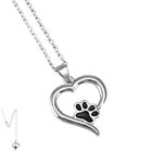 Necklace for Jewelry Paw Print Pets Miss Sterling Silver