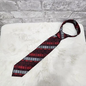 NWT John Ashford Mens Tie Black Red - Picture 1 of 4