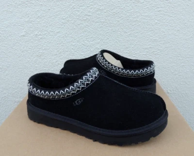 UGG TASMAN BLACK SUEDE/ SHEEPSKIN SLIPPERS SHOES, WOMEN US 8/ EUR 39 ~ NEW - Image 1 of 4