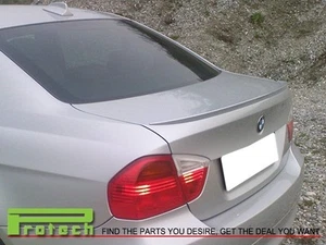 M3 Style Unpainted Trunk Spoiler Wing Lip for 05-11 BMW E90 328i 335i 4Dr Sedan - Picture 1 of 3