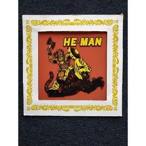 Vintage 1980's He-Man On Battle Cat Mirror Glass Carnival Prize - Picture 1 of 11