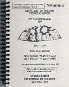 Historical book Army Survival Vest, SRU-21/P (for Army Aircrews) - Foto 1 di 1
