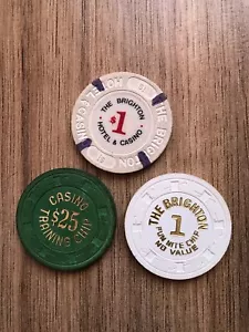$1 1ST EDT &FUN NITE GAMING CHIPS THE BRIGHTON CASINO ATLANTIC CITY $25 Training - Picture 1 of 5