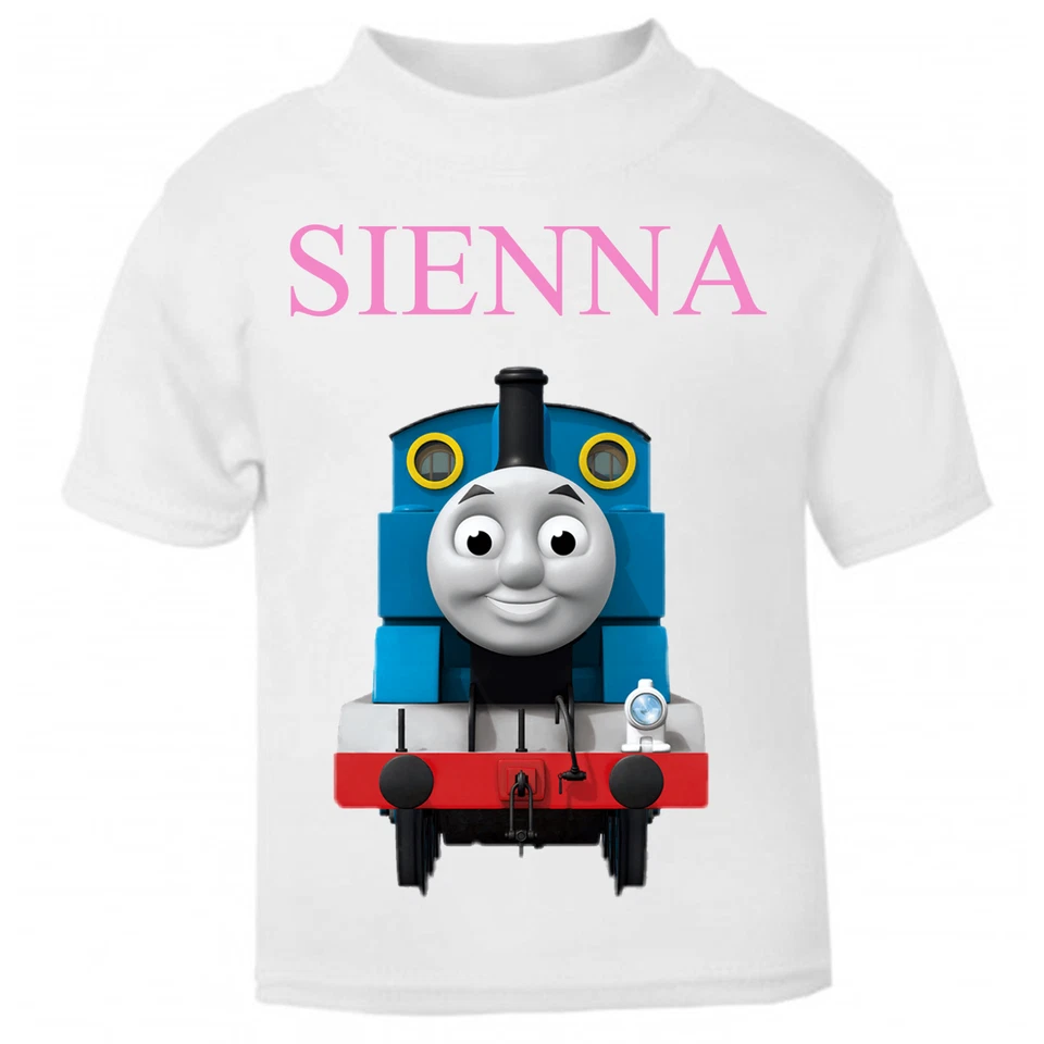 OH SEW SIMPLE Mädchen Kinder Kinder Thomas The Tank Personalisiertes T-Shirt - mit Namen