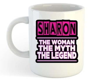 Sharon - The Woman, The Myth, The Legend Mug - Name Personalised Funky Gift - Foto 1 di 1