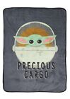 Star Wars Mandalorian Baby Yoda Plush Blanket Gray "Precious Cargo"