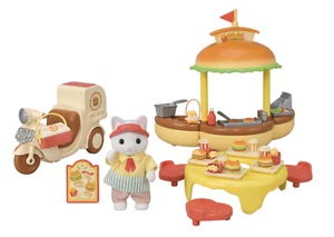 Amusement Park Hamburger wagon Stand Sylvanian Families Calico Critters NEW - Picture 1 of 9