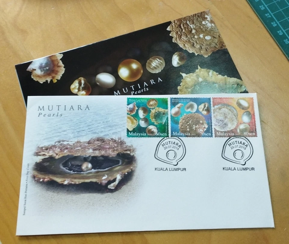 MALAYSIA 3v Stamp FDC 2015 Mutiara Pearls 珍珠 - Image 1 of 4
