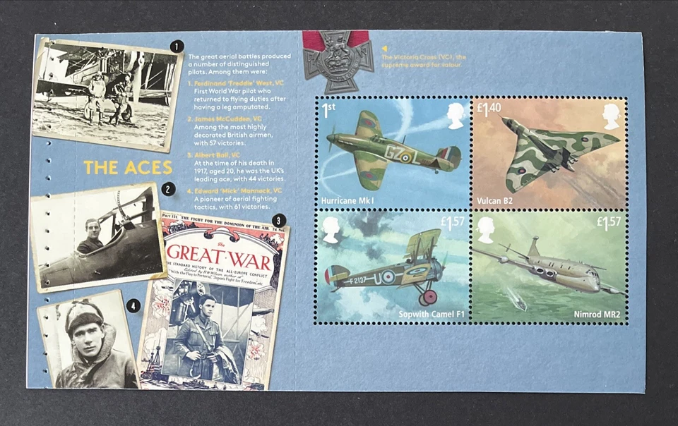 GB 2018 MNH CENTENARIO DE LA RAF FOLLETO PANEL 2 (Ex DY25) Foto 1 de 1