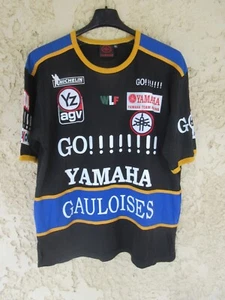 Vintage YAMAHA TEAM RACING GO GAULOISES Jersey T-Shirt Jersey Black Collection L - Picture 1 of 5