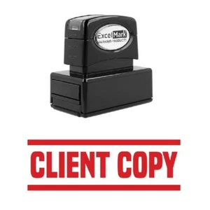 Double Line CLIENT COPY Stamp - Pre-Inked / Red - Picture 1 of 1