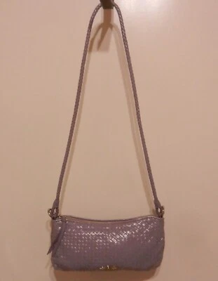 Bolso sin asas bandolera de cuero tejido lila rosa peonía ELLIOTT LUCCA Foto 1 de 4