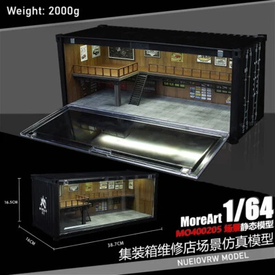 Diorama 1/64 Container Garage Model LED Lighting Parking Lot Scene Display Model - Image 1 of 4