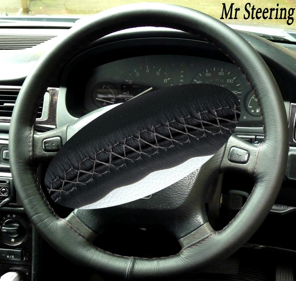 FUNDA VOLANTE 100% CUERO REAL PARA LAND ROVER FREELANDER 1 COSTURA GRIS Foto 1 de 1