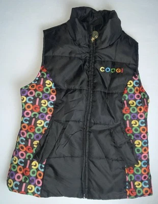 Coogi Woman’s Sz M Zip Up Puffer Vest Pockets Multi Color Insulated Y2K Vintage - Image 1 of 4