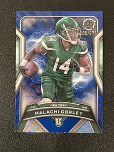 Malachi Corley 2024 Topps Chrome Resurgence Rookie Navy Surge /275 Jets - Picture 1 of 2