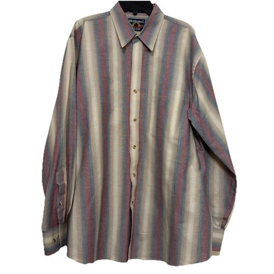 Club Room Mens 2XL Multicolor  Pink Stripe Long Sleeve Button Shirt - Image 1 of 4