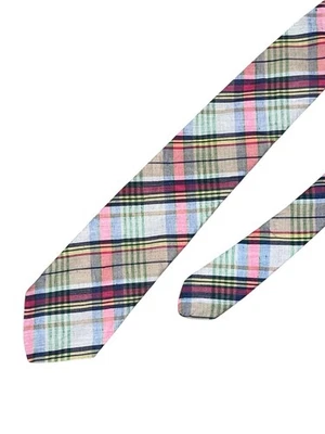 Corbata a Cuadros Brooks Brothers 100% Algodón Vintage Tartán EE. UU. Foto 1 de 4