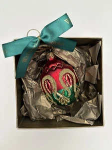 Waterford Christmas Ornament Holiday Heirlooms SM Peacock Egg 119231 Retired - Picture 1 of 12
