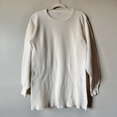 Camisa Top Vintage JC Penney Algodón Peinado Térmica Para Hombre Alta XL Gruesa Manga Larga Foto 1 de 4