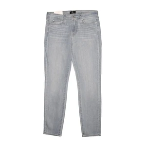 7 FOR ALL MANKIND NEW $198 The Skinny Stretch Denim Jean Light Wash Size 30 - Picture 1 of 3