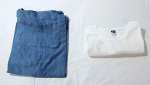 Old Navy Girls Sleeveless Jean Dress & T-Shirt Set BL1 Medium Wash Size 2XL (18) - Picture 1 of 7