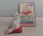 Vintage Meg Kitty In My Pocket No 18 'Miss Pretty' White Longhair & Card