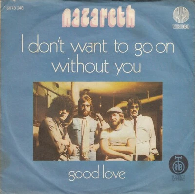 NAZARETH I DON'T WANT TO GO ON WITHOUT YOU UNIQUE 1977 RECORD YUGOSLAV 7" PS - Image 1 of 4
