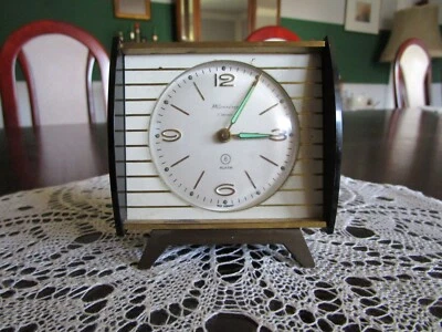 Blessing Wecker alt Fernsehform Uhr Rarität Messing ca. 9 cm hoch - Bild 1 von 4