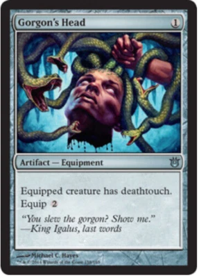 MTG Magic Born of the Gods Gorgon's Head #158 Artifact Equipment Uncommon NM+ - Image 1 of 2