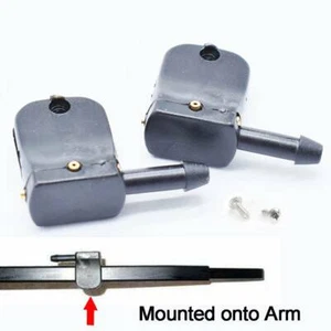 Juego de 2 clips de pulverización de chorro de boquilla de lavadora universal en el brazo del limpiaparabrisas gancho de 9 mm / 12 mm - Imagen 1 de 7