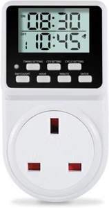 Enchufe temporizador eléctrico digital ORIDGET 24 horas Reino Unido con cuenta regresiva y encendido-apagado - Imagen 1 de 7