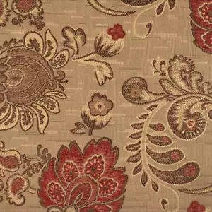 Tessuto jacquard ciniglia paisley floreale 8 COLORI / - Foto 1 di 36