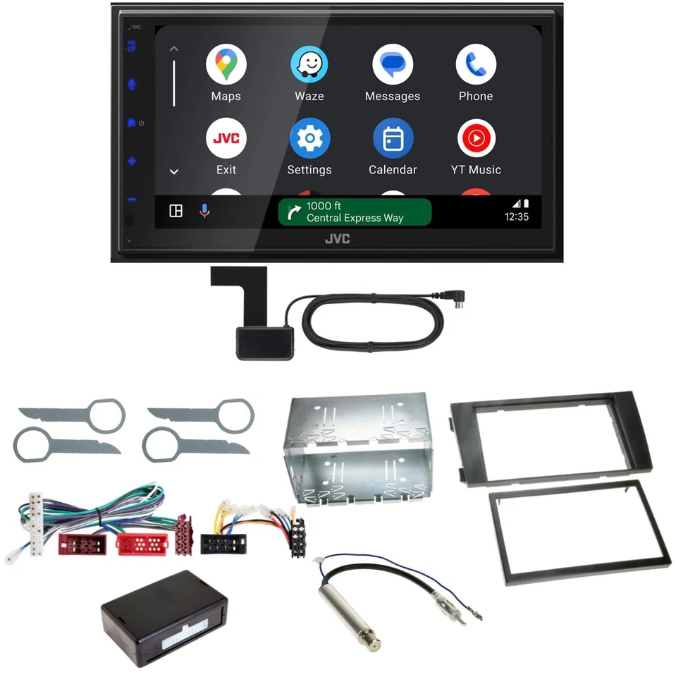 JVC KW-M595DBT Android Auto CarPlay Digitalradio DAB+ Einbauset für Audi A6 4B - Bild 1 von 1