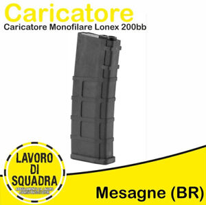 Caricatore Monofilare 200bb Nero Black Per M4/m16 Lonex