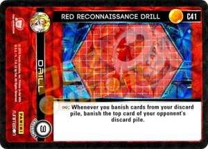 DBZ Dragon Ball Z TCG Panini Vengeance C41 Red Reconnaissance Drill Foil - Picture 1 of 1