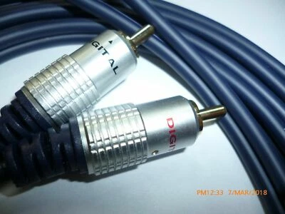 Technics SL1200 SL1210 Phono RCA Lead Cable Upgraded Longer 1.2m Gold OFC