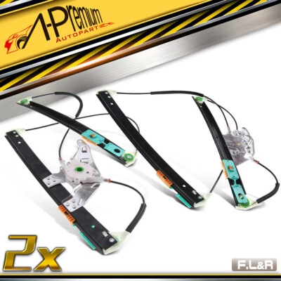 A-Premium 2Pcs Front Window Regulator for Audi A6 Allroad Quattro RS6 S6 98-05 - Image 1 of 4