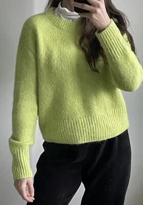 COS Wool Jumper Lime Green Neon Size M Worn Once! - Picture 1 of 5