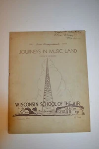 UW Wisconsin Madison Radio Broadcast WHA Piano Sheet Music 1944 Prof E.B. Gordon - Picture 1 of 12