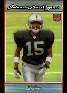 2007 Bowman Chrome Refractor JOHNNIE LEE HIGGINS RC #BC88 OAKLAND RAIDERS 🏈 - Picture 1 of 2