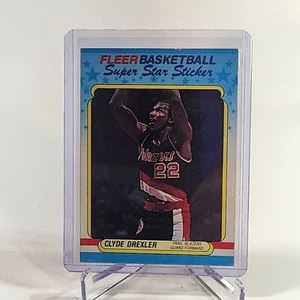 1988 Fleer Clyde Drexler Super Star Sticker #3 Trailblazers - Picture 1 of 2