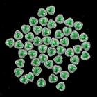 50pcs Heart Resin Rhinestone Flatback Crystal Gemstone Sticker DIY Craft 12