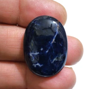 35.20 Crt Amazing Blue Sodalite Oval Shape Cabochon For Jewelry Loose Gemstone - Picture 1 of 5