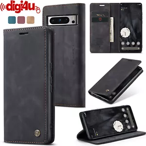 Para Google Pixel 6 7 8 Pro 6A 7A 8A Soporte de Cuero Cubierta Abatible Teléfono Billetera Estuche - Imagen 1 de 12
